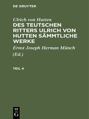 cover image of Ulrich von Hutten